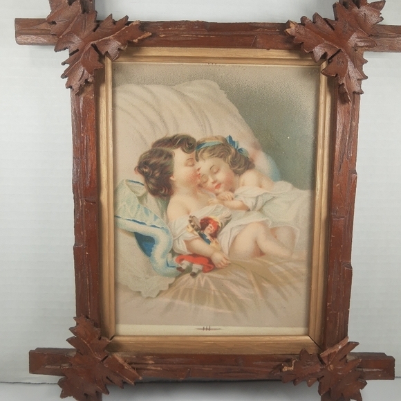 Antique ANCIENT BLACK FOREST ADIRONDACK NUT, Tramp Art, from the 1870, 1940s. - Picture 6 of 16